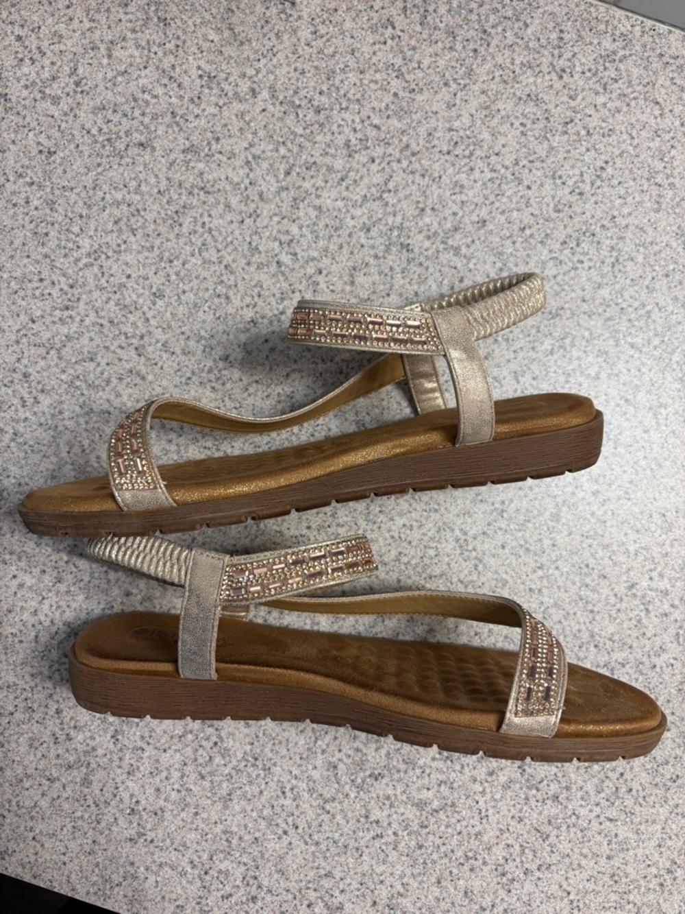 Patrizia Rose Gold Embellished Slingback Sandals - Picture 3 of 5